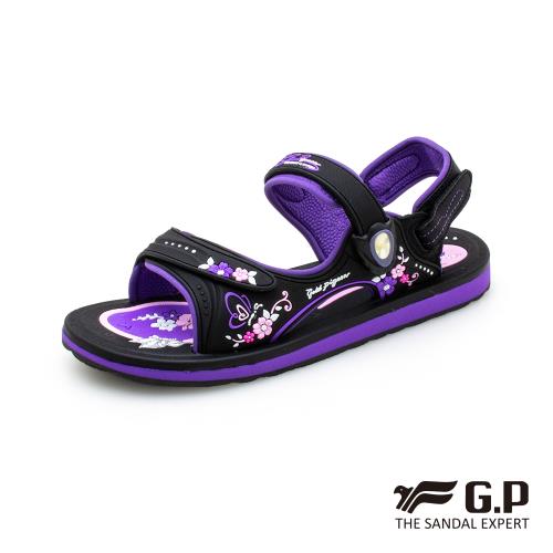 GP 女款高彈性舒適磁扣兩用涼拖鞋G0747W-紫色(SIZE:36-39 共二色) G.P(Gold.Pigon) 涼鞋 防水 雨天