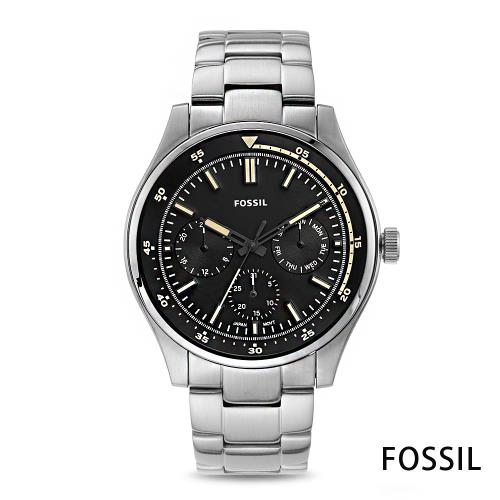 FOSSIL 都會型男潮流手錶(FS5575)-黑/44mm