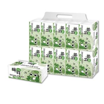 綠荷柔韌抽取式花紋衛生紙100抽X100包箱