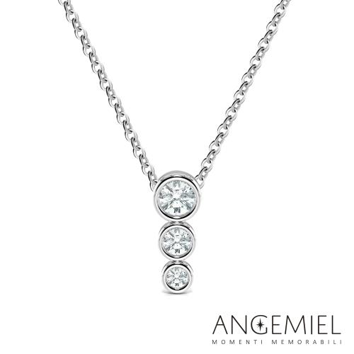 Angemiel安婕米 Fortuna 真鑽項鍊-優雅 (0.16克拉)