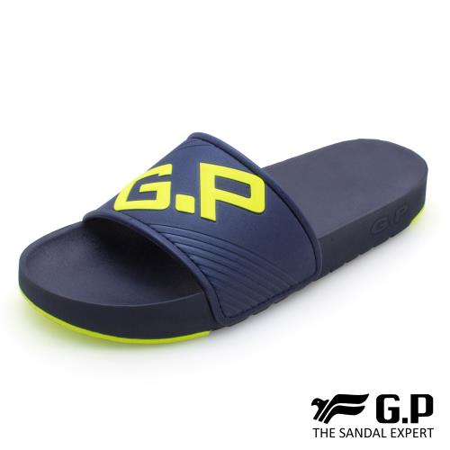 GP 男款Be Better休閒舒適拖鞋G0566M-藍色(SIZE:L-XXL 共三色) G.P(Gold.Pigon) 涼鞋 防水 雨天