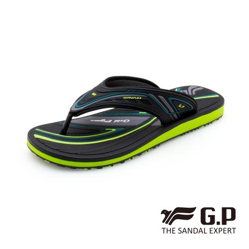 GP 男款高彈性舒適夾腳拖鞋G0575M-綠色(SIZE:40-44 共三色) G.P(Gold.Pigon)  防水 雨天 涼鞋 拖鞋
