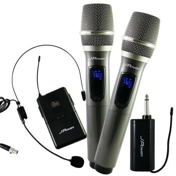 JPOWER 震天雷UHF無線麥克風(豪華型) JP-UHF-888