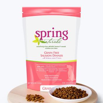 美國 Spring Naturals 曙光無榖鮭魚犬餐食 (犬糧/犬飼料) - 300G x 3包