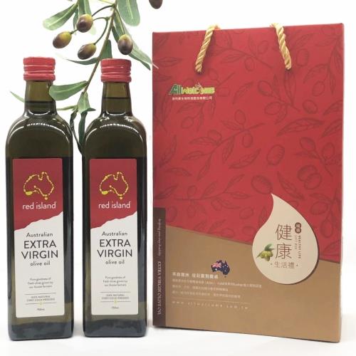 【red island 紅島】澳洲特級冷壓初榨橄欖油750ml雙入禮盒組