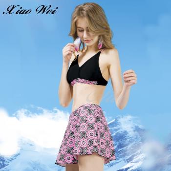 梅林品牌 時尚大女三件式比基尼泳裝褲裙款 NO.M94308