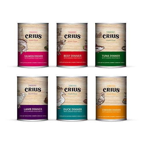 紐西蘭 CRIUS 克瑞斯無穀犬用主食餐罐-六種口味可選(375g12罐)