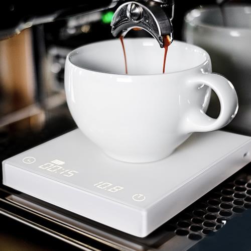 新版TIMEMORE泰摩黑鏡手沖咖啡大師LED觸控秤重計時電子秤 -白 (可充電) (自動沖煮計時)(杯測計時)