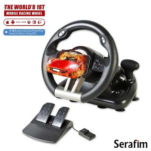 Serafim R1+ 賽車方向盤+踏板(支援安卓iOSSwitchPS4XboxPC)