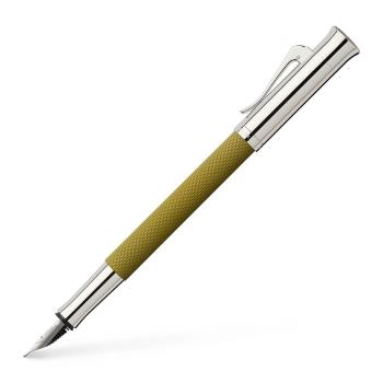 德國輝柏 GRAF VON FABER-CASTELL 繩紋飾18K金鋼筆 - 橄欖綠
