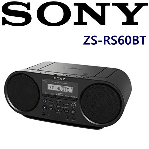 SONY  NFC藍芽音樂 ALL-IN-ONE  ZS-RS60BT手提音響播放器  送原廠Walkman隨身聽攜行包