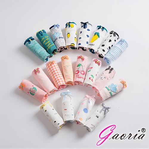 Gaoria 純棉面料 中腰 少女可愛提臀 三角褲 日式內褲 可愛內褲 棉質內褲 遇缺款式隨機出貨