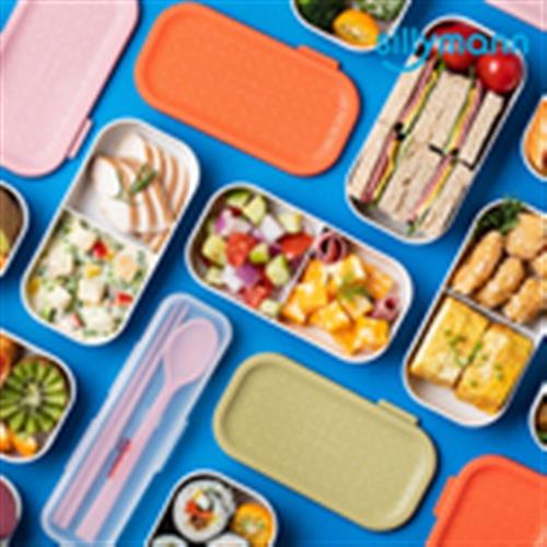 【韓國sillymann】 100%鉑金矽膠餐盒三件組+兒童餐具套裝組(附防塵盒)