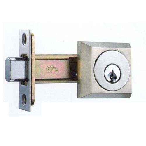 LS L-5-SN 日規輔助鎖 60mm 銀色 (三鑰匙) 日式 方型 房門鎖 通道鎖 客廳鎖 辦公室門鎖