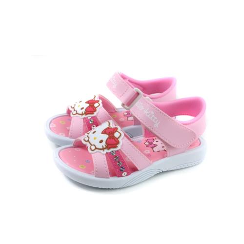 Hello Kitty 凱蒂貓 涼鞋 粉紅色 中童 童鞋 820346 no821 16~23cm