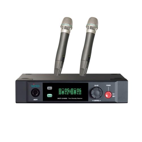 MIPRO ACT-2402 2.4GHz 固定式天線半U雙頻道 無線麥克風(MU-80音頭)