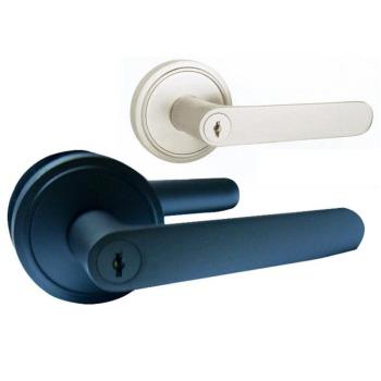 LS-700-1 SN 日規水平鎖60mm 白鐵色 (三鑰匙) 大套盤 把手鎖 房門鎖 通道鎖 客廳鎖 辦公室門鎖