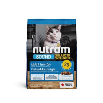 NUTRAM 紐頓 均衡健康系列S5 雞肉+鮭魚成貓熟齡貓-1.13kg X 2包