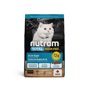 NUTRAM 紐頓 無穀全能系列 T24 潔牙 鮭魚 貓糧-5.4kg X 1包