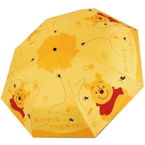 迪士尼Disney 小熊維尼Winnie  正版授權 抗UV自動黑膠晴雨傘