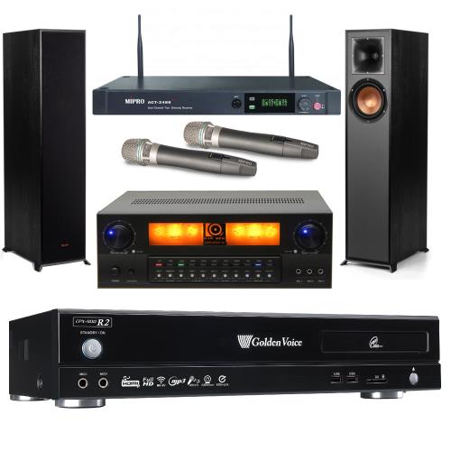 金嗓 Golden Voice CPX-900 R2電腦伴唱機4TB+KARMEN X6擴大機+ACT-2489無線麥克風+R-610F主喇叭