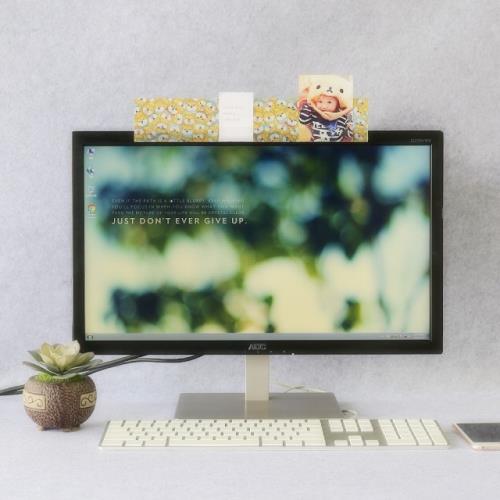 OSHI歐士  電腦螢幕留言備忘版-米路B款-2入組/MEMO夾/禮物/辦公用品/便利貼留言板