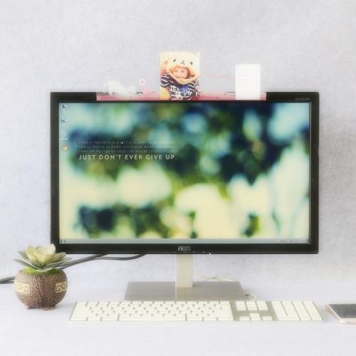 OSHI歐士  電腦螢幕留言備忘版-毛球貓-2入組/MEMO夾/禮物/辦公用品/便利貼留言板