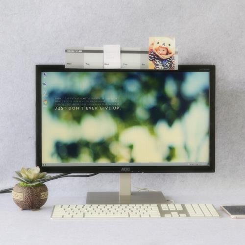 OSHI歐士  電腦螢幕留言備忘版-周計畫(灰)-2入組/MEMO夾/禮物/辦公用品/便利貼留言板