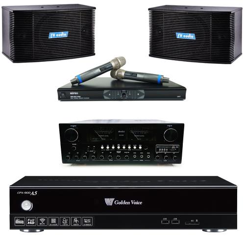 金嗓 Golden Voice CPX-900 A5電腦伴唱機 4TB+AK-898擴大機+MR-865 PRO無線麥克風+K-101卡拉OK喇叭