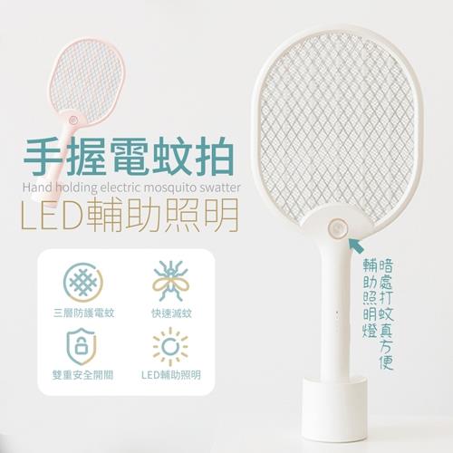 【簡約設計】日式和風電蚊拍2入 (白色/粉色;充電型)