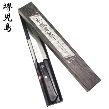 日本堺兒島手工廚房小刀150mm小菜刀T-0035(耐磨高韌性VG-1不鏽鋼;日本職人高橋楠Takahashikusu手工製造)餐廳雕花刀家庭切水果刀