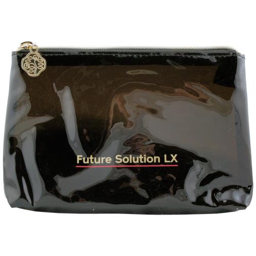 【SHISEIDO 資生堂】資生堂 品牌logo拉鍊化妝包(黑)