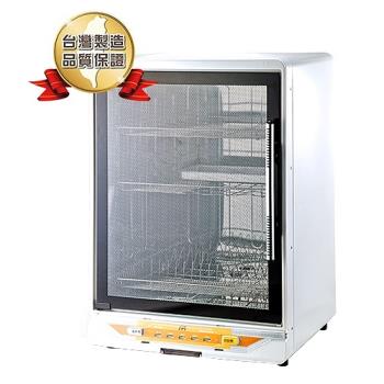  尚朋堂 SD-1566 紫外線3層烘碗機，專為家庭或商用設計，容量達10-12人份，適合大戶使用。採用紫外線殺菌技術，有效消除99.9%細菌，內部不鏽鋼材質耐用衛生。側開門設計方便取用，強化玻璃門防霧清晰視野，防蟑設計阻絕蟲害。桌上型安裝簡單，200W低功率節能，臺灣製造品質保證。包含層架、筷盒配件，一年保固（營業用及消耗品除外）。BSMI認證安全可靠，完美解決餐具清潔煩惱，讓用餐更安心！ 