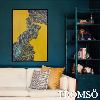 TROMSO-時尚風華抽象有框畫大幅 60X90cm 摩登金線