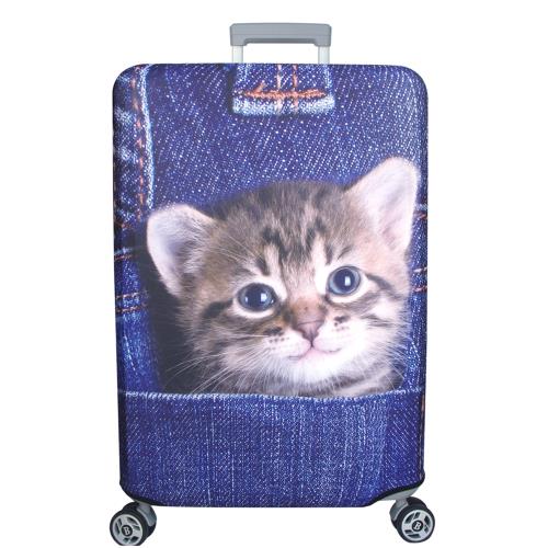 新款拉鍊式行李箱防塵保護套 行李箱套(口袋貓29-32吋)