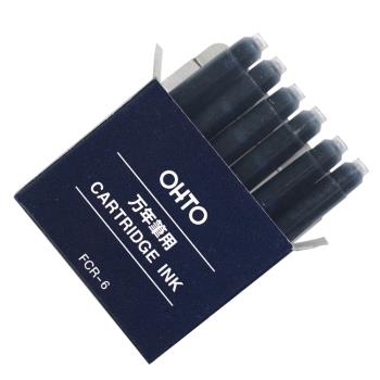 日本OHTO鋼筆卡管墨水鋼筆墨水FCR-6ブルーブラック藍黑色(6入組)萬年筆墨水ink適FF-15DD,FF-15P,FF-20MJ,FF-10NB