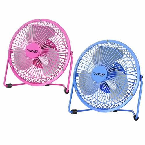 NAKAY 6吋USB金屬迷你版工業風扇(粉紅)NUF-60