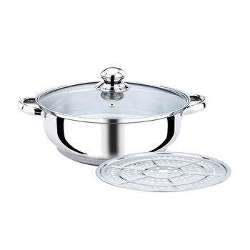 DOLEE 晶彩美味爭鮮32cm團圓鍋 6L HF-320 附蓋 蒸片