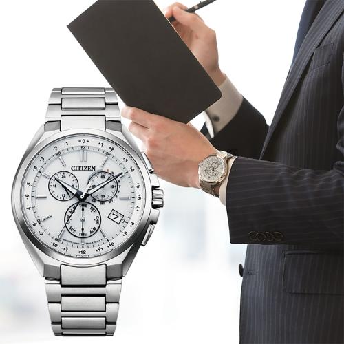 CITIZEN星辰光動能萬年曆電波計時手錶CB5040-80A