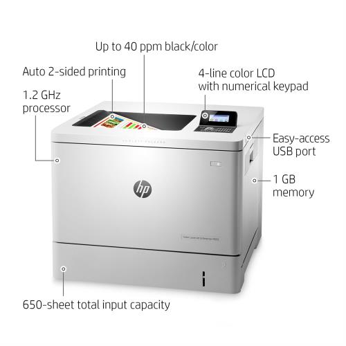HP 【商用】Color LaserJet Enterprise M553dn 彩色/A4/雙面/雷射印表機