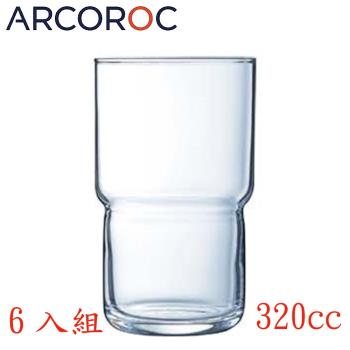 Arcoroc強化玻璃可疊式果汁杯320cc-六入組