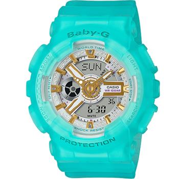 CASIO BABY-G 玻璃冰沙運動錶(BA-110SC-2A)