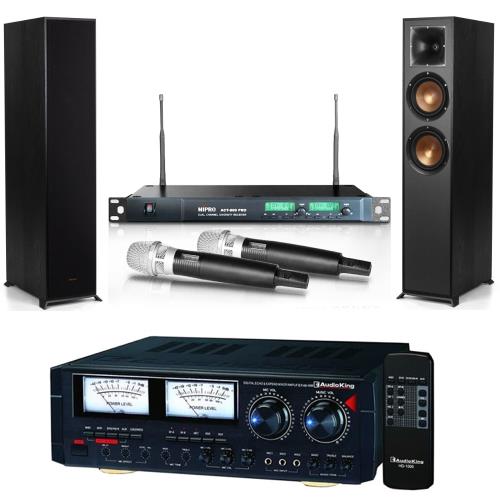卡拉OK套組 Audioking HD-1000擴大機+ACT-869 PRO無線麥克風+R-620F 主喇叭