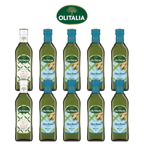 Olitalia 奧利塔 特級初榨橄欖油500ml x2罐+玄米油500ml x8罐