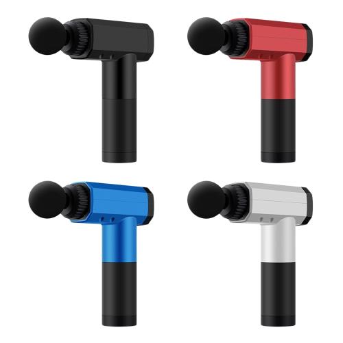 工業風 數位觸控USB深層震動按摩槍 (LED數字顯示檔位/電量)