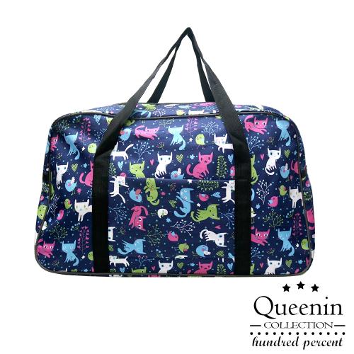 【DF Queenin】出國馬上走!超輕超大容量旅行袋可掛行李桿-共6色