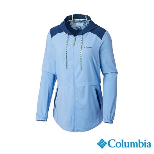 Columbia哥倫比亞 女款- 防曬 UPF50快排外套-藍色 UAK26440BL