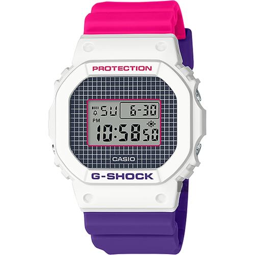 CASIO卡西歐G-SHOCK網球格紋手錶DW-5600THB-7