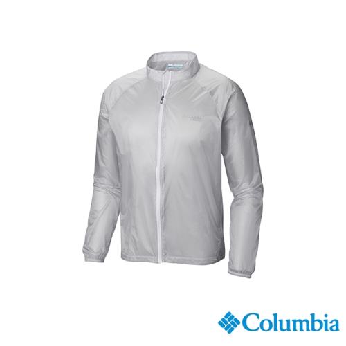 Columbia哥倫比亞 男款-野跑輕量防潑水風衣-灰色 UAE06980GY