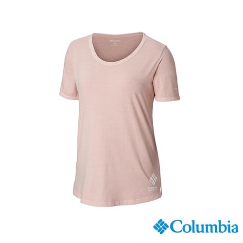 Columbia哥倫比亞 女款-純棉短袖上衣-粉紅 UAL25600PK